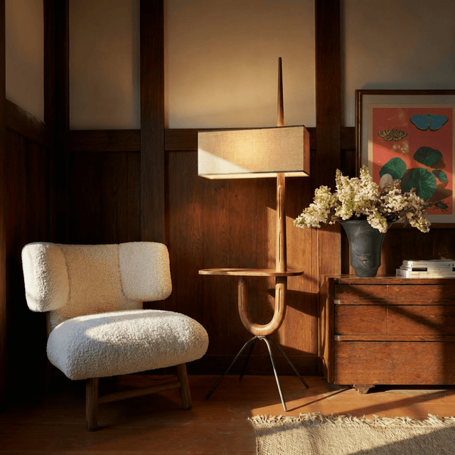 Solvaana Floor Lamp With Side Table - Residence Supply