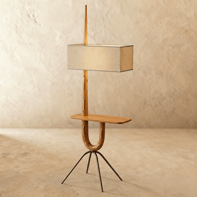 Solvaana Floor Lamp With Side Table - Residence Supply