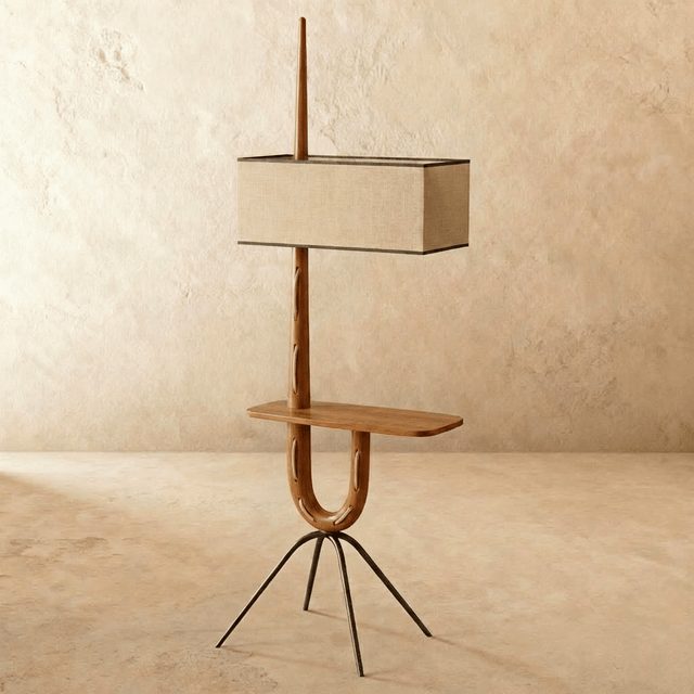 Solvaana Floor Lamp With Side Table - Residence Supply