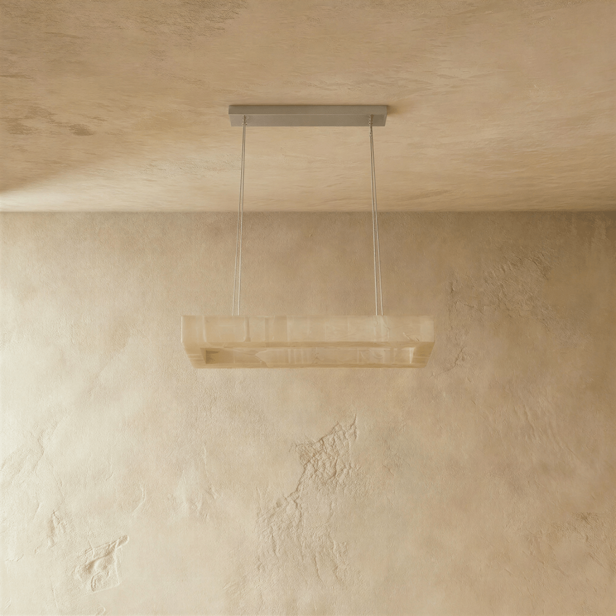Teva Rectangular Alabaster Chandelier - Residence Supply