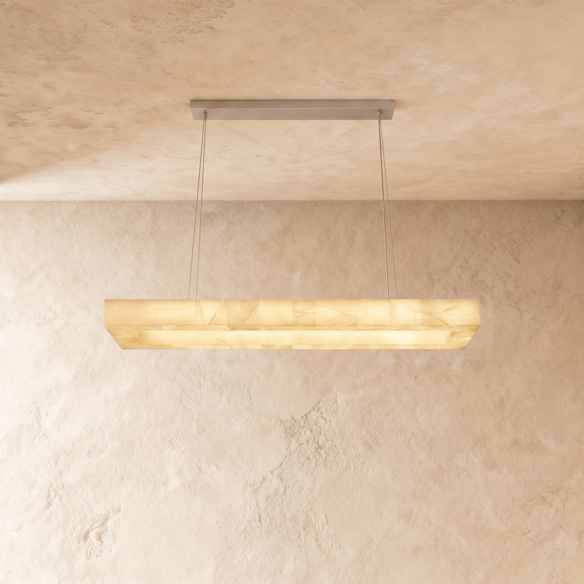 Teva Rectangular Alabaster Chandelier - Residence Supply