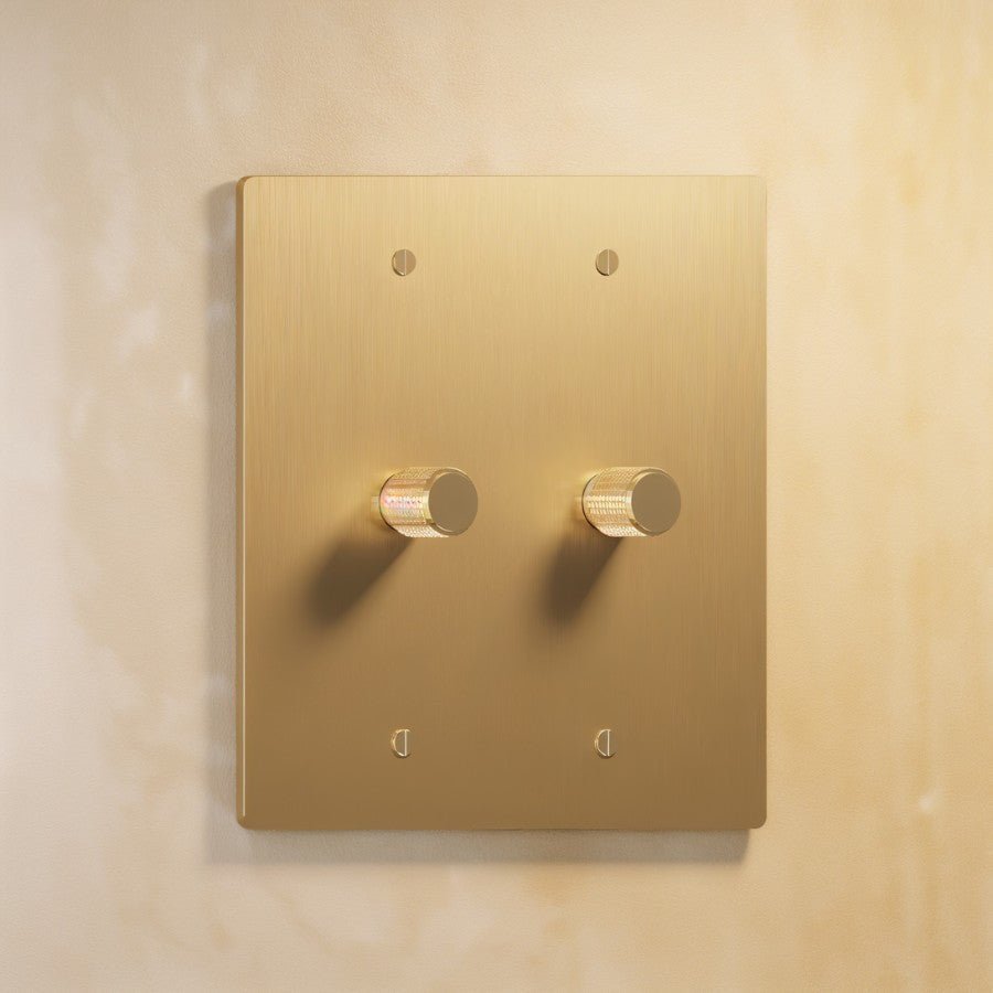 The Architectural Brass 3 - Way Rotary Dimmer Switch (1 to 5 Gang) - Open Box - Residence Supply