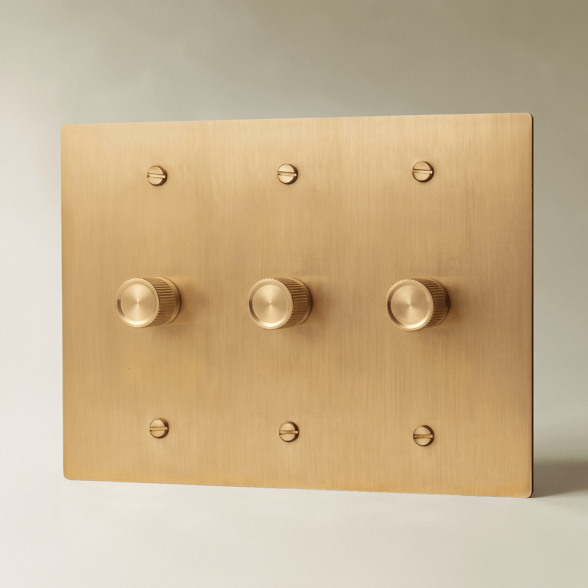 The Architectural Brass 3-Way Rotary Dimmer Switch (1 to 5 Gang) - Open Box - Residence Supply