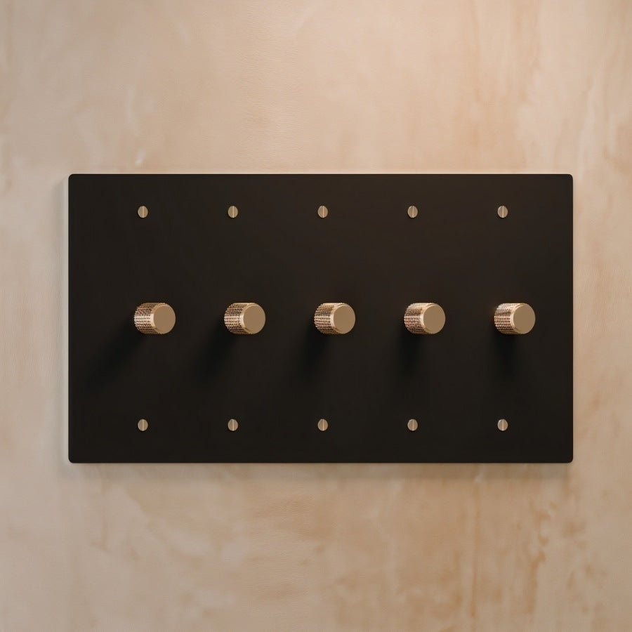 The Architectural Brass 3 - Way Rotary Dimmer Switch (1 to 5 Gang) - Open Box - Residence Supply