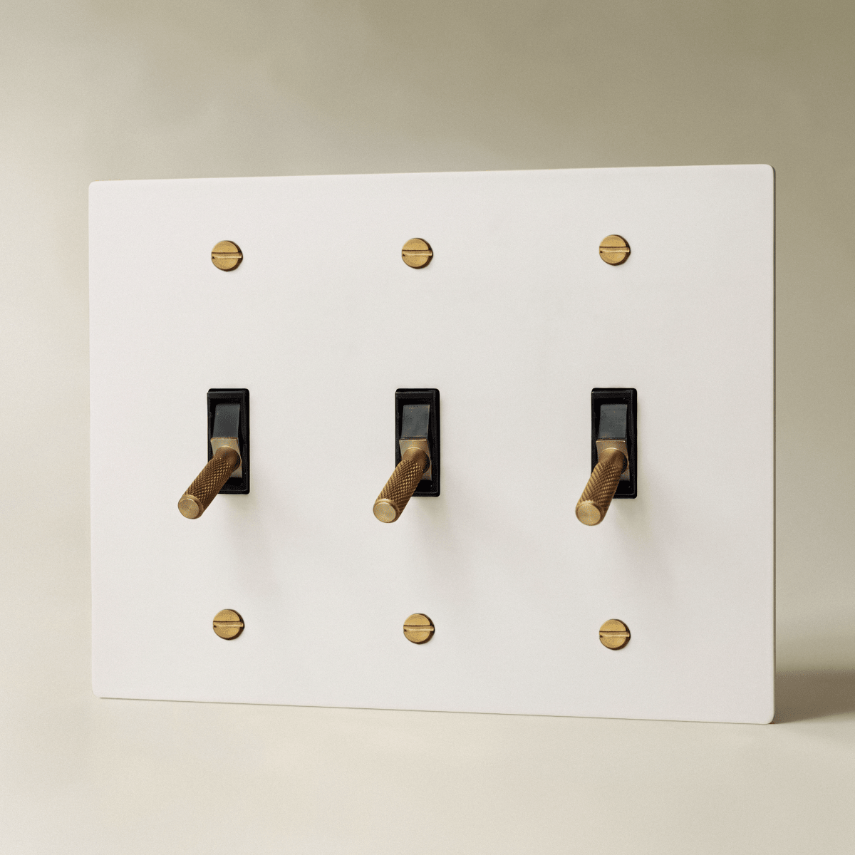 The Architectural Brass 4-Way Toggle Switch (1 to 5 Gang) - Open Box - Residence Supply