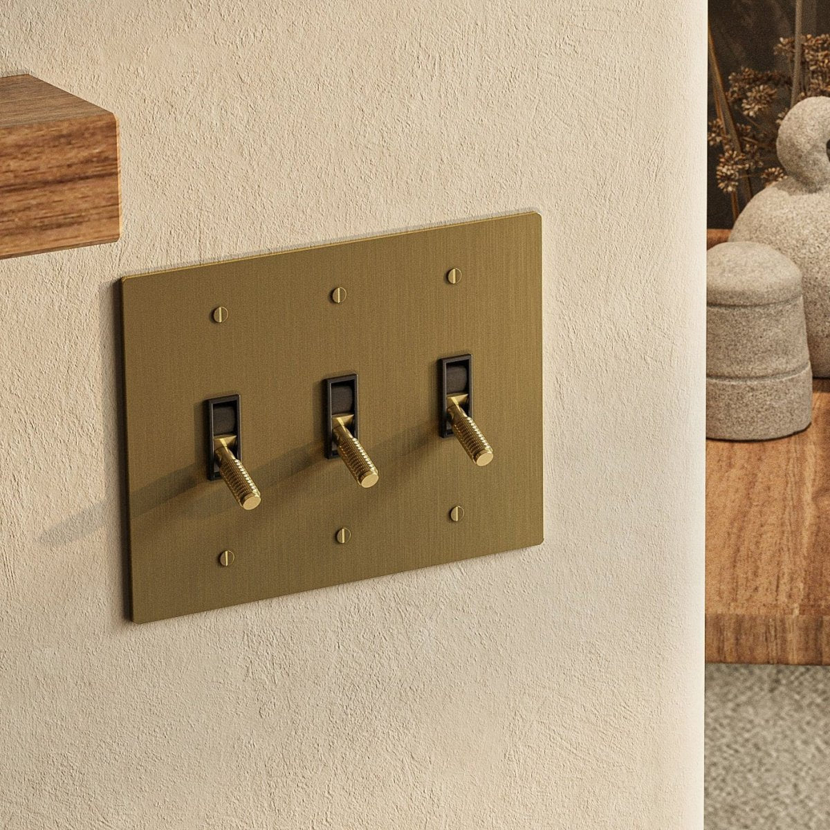 The Architectural Brass Toggle Switch (1 to 5 Gang) - Open Box - Residence Supply