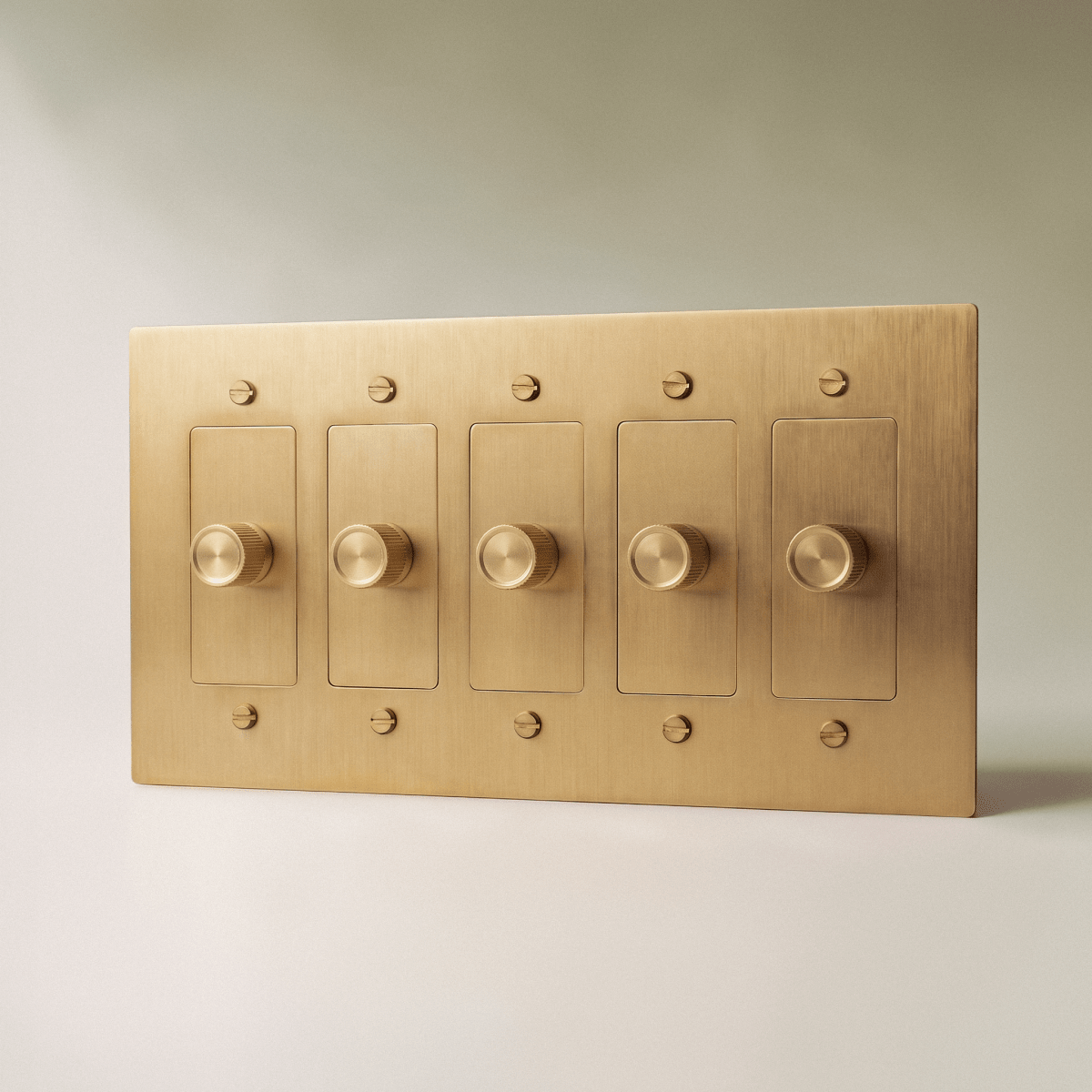 The Brass 3-Way Rotary Dimmer Switch (1 to 5 Gang) - Residence Supply