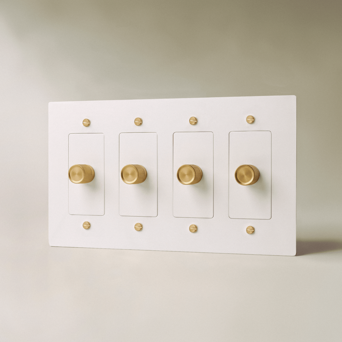 The Brass 3-Way Rotary Dimmer Switch (1 to 5 Gang) - Residence Supply
