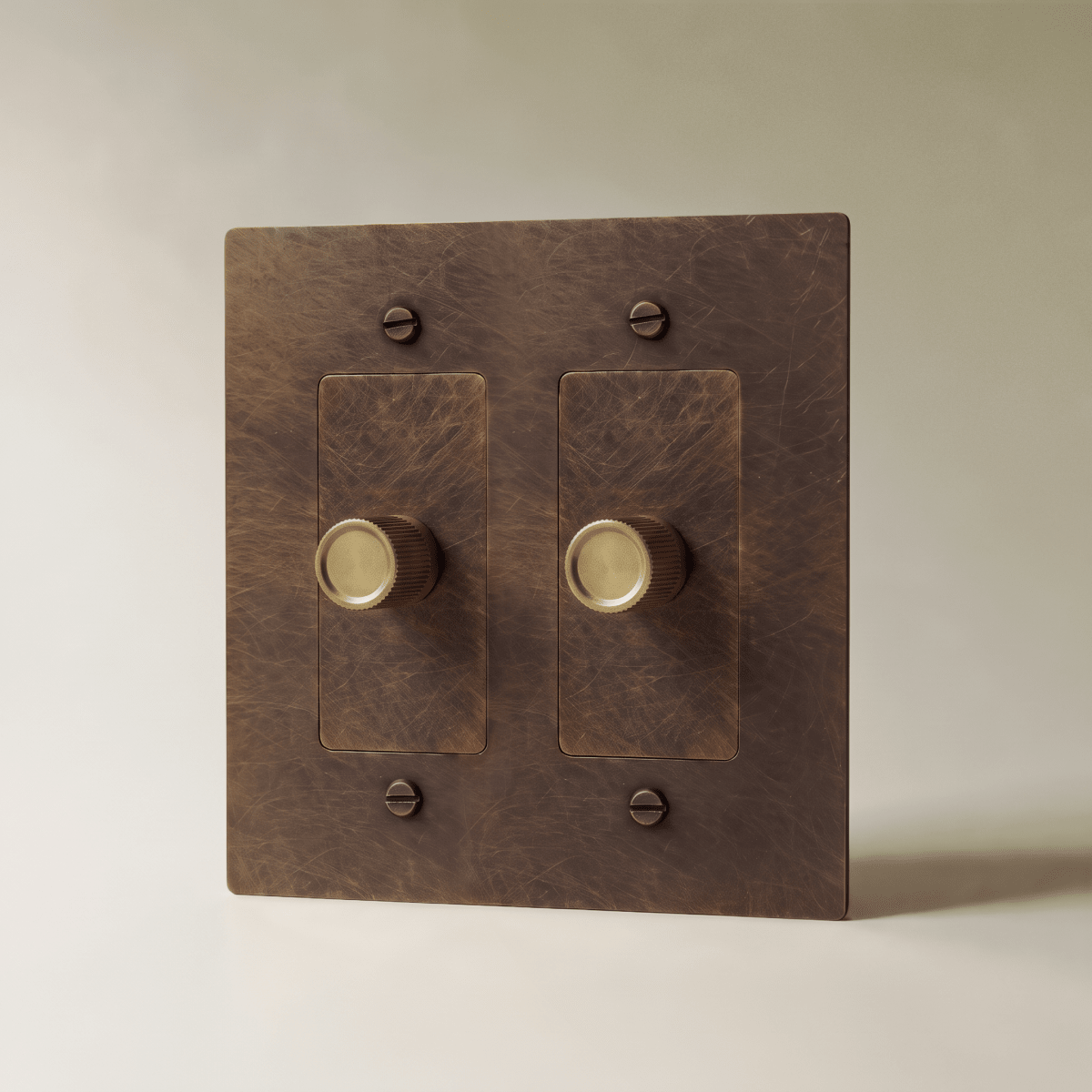 The Brass 3-Way Rotary Dimmer Switch (1 to 5 Gang) - Residence Supply