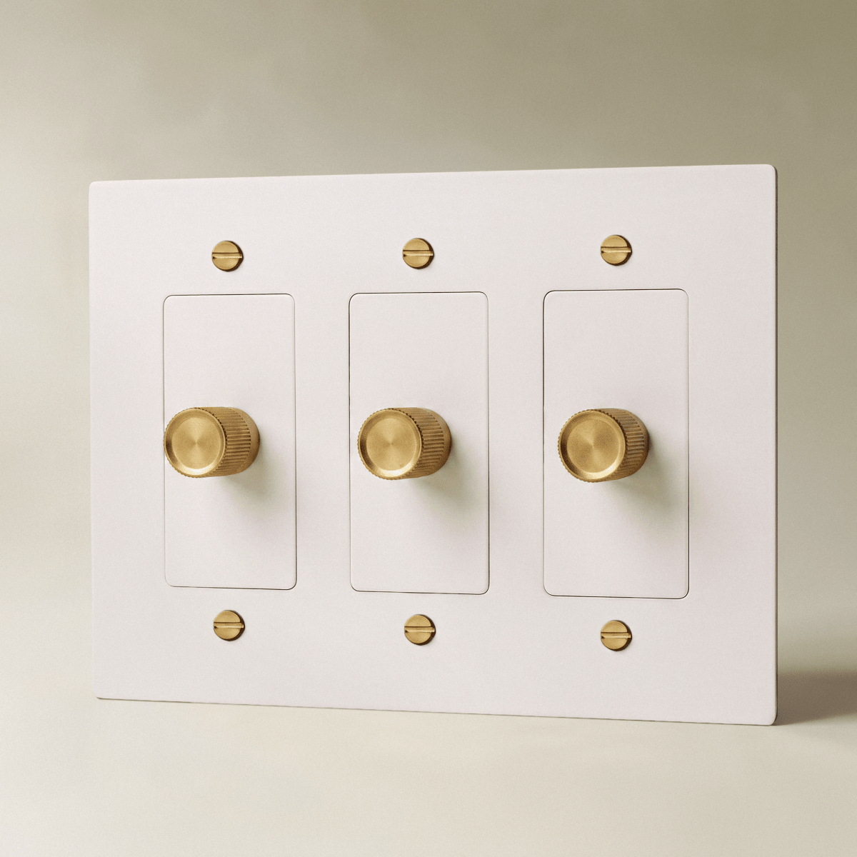 The Brass 3-Way Rotary Dimmer Switch (1 to 5 Gang) - Residence Supply