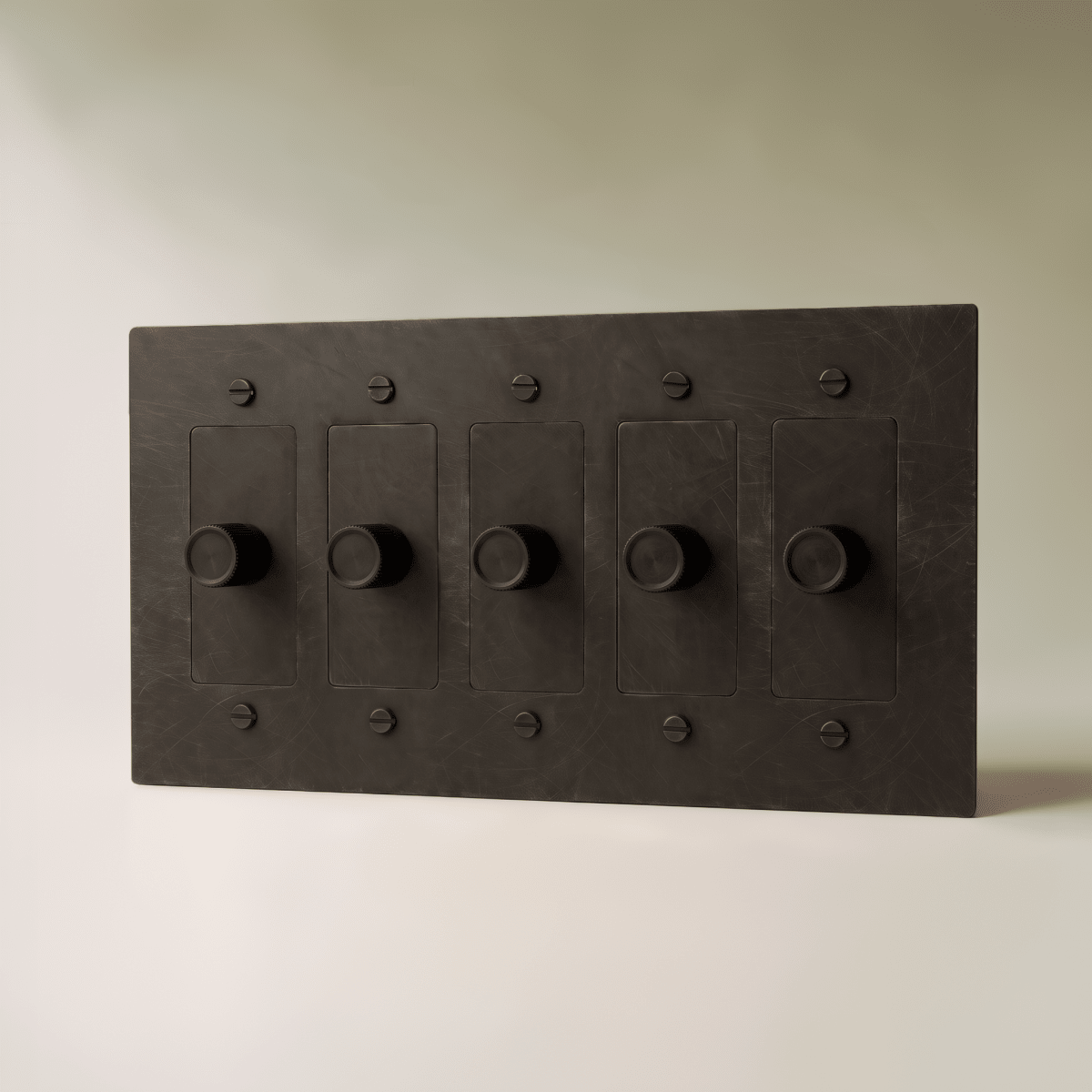 The Brass 3-Way Rotary Dimmer Switch (1 to 5 Gang) - Residence Supply