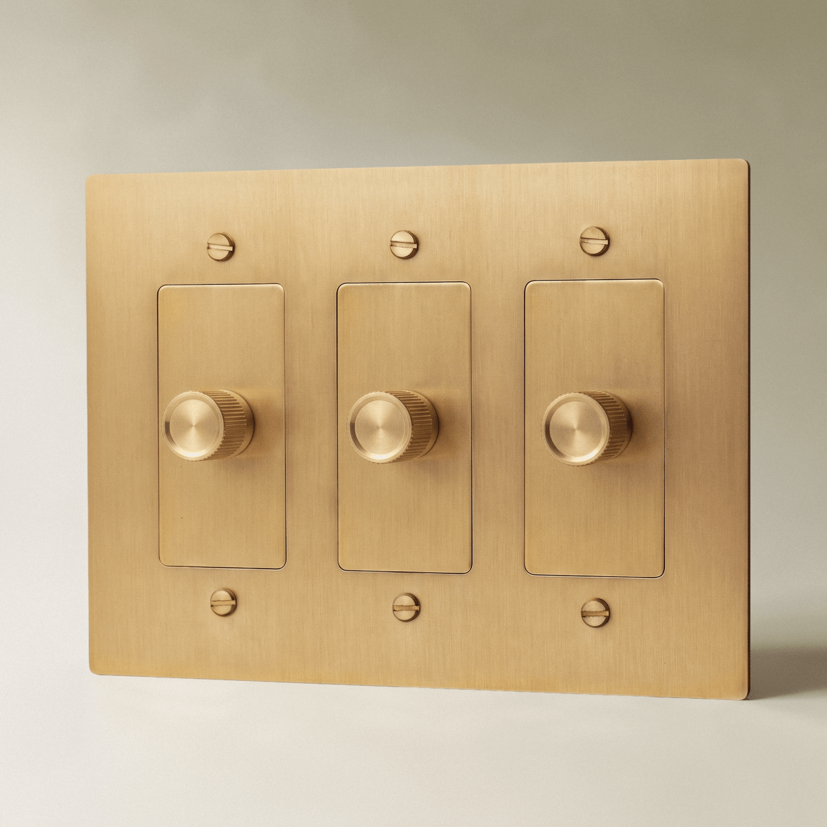 The Brass 3-Way Rotary Dimmer Switch (1 to 5 Gang) - Residence Supply
