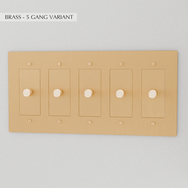 The Brass Dimmer Switch (1 to 5 Gang) - Residence Supply
