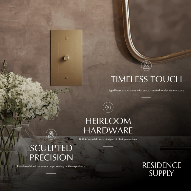 The Brass Dimmer Switch (1 to 5 Gang) - Residence Supply