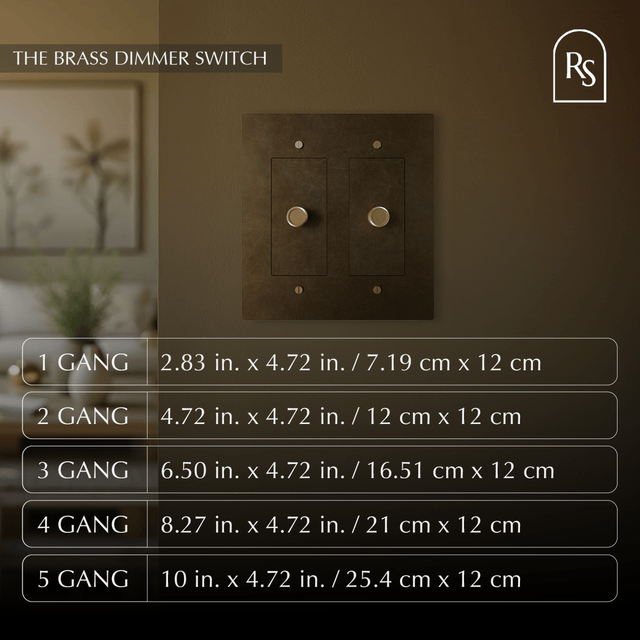 The Brass Dimmer Switch (1 to 5 Gang) - Residence Supply