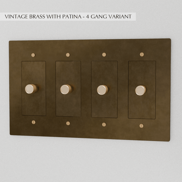 The Brass Dimmer Switch (1 to 5 Gang) - Residence Supply