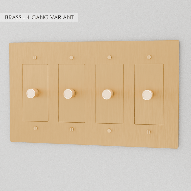 The Brass Dimmer Switch (1 to 5 Gang) - Residence Supply