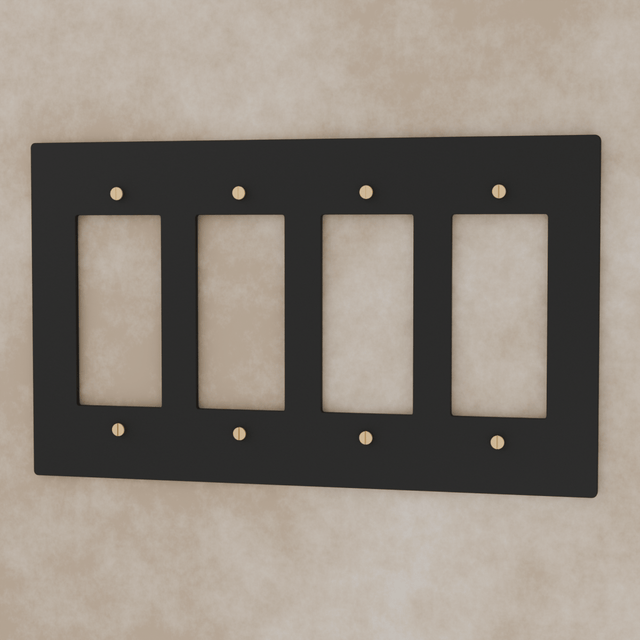 The Brass Plate (Night Black with Brass) - Residence Supply