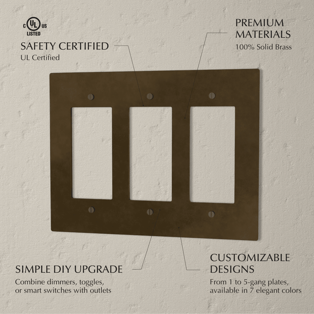 The Brass Plate (Vintage Brass With Patina) - Residence Supply