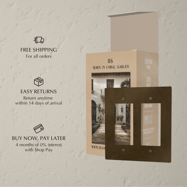 The Brass Plate (Vintage Brass With Patina) - Residence Supply