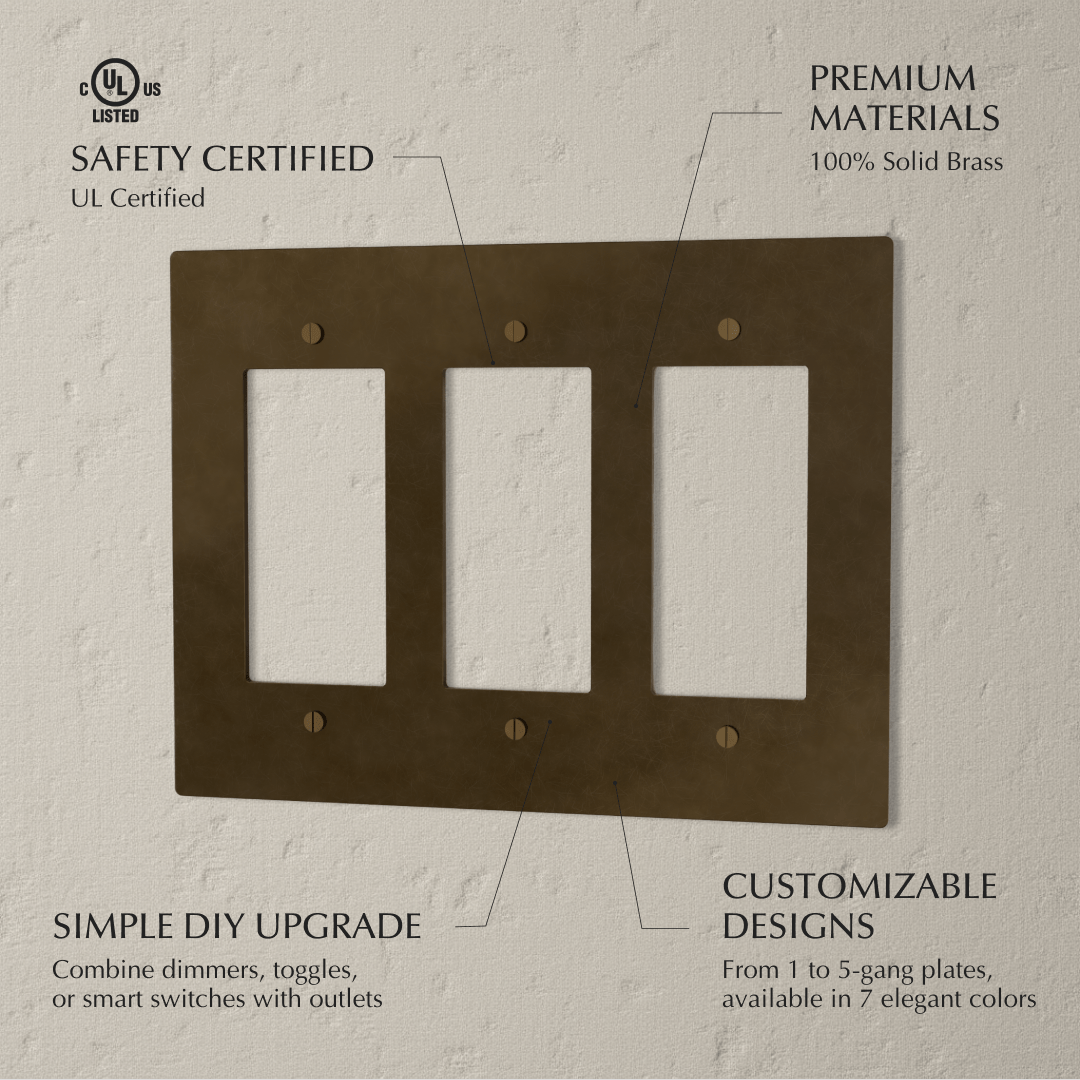 The Brass Plate (Vintage Brass With Patina) - Residence Supply