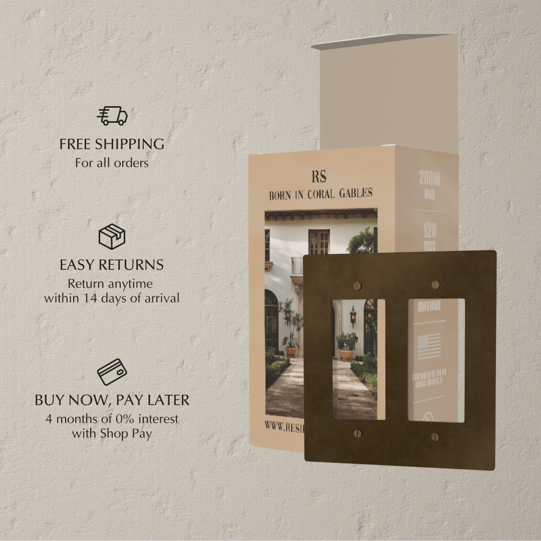 The Brass Plate (Vintage Brass With Patina) - Residence Supply
