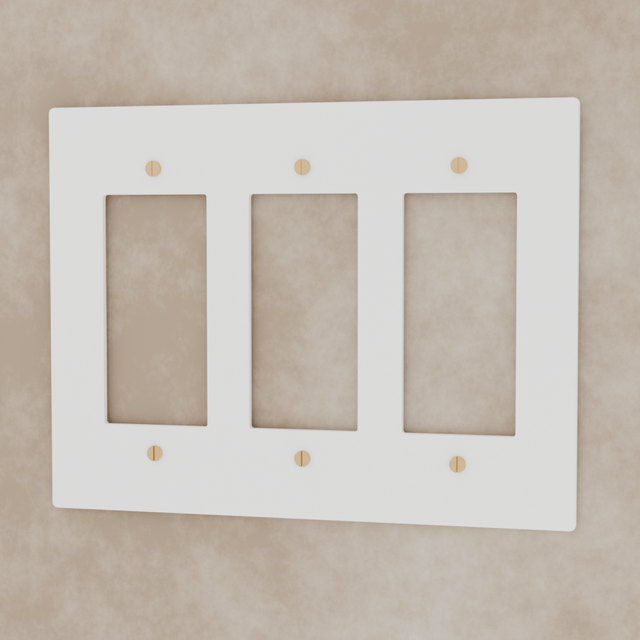 The Brass Plate (White with Brass) - Residence Supply