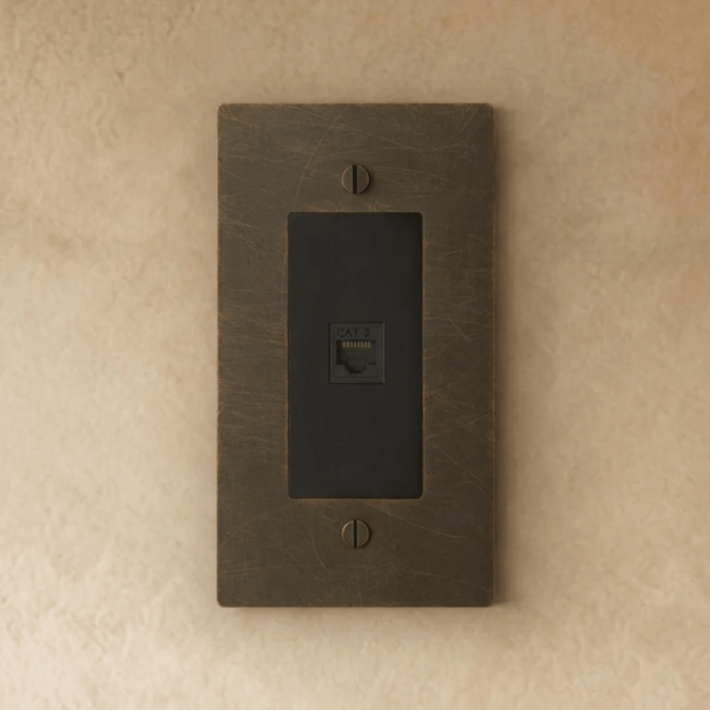 The Brass Telephone Socket (RJ11) (1 - Gang) - Residence Supply