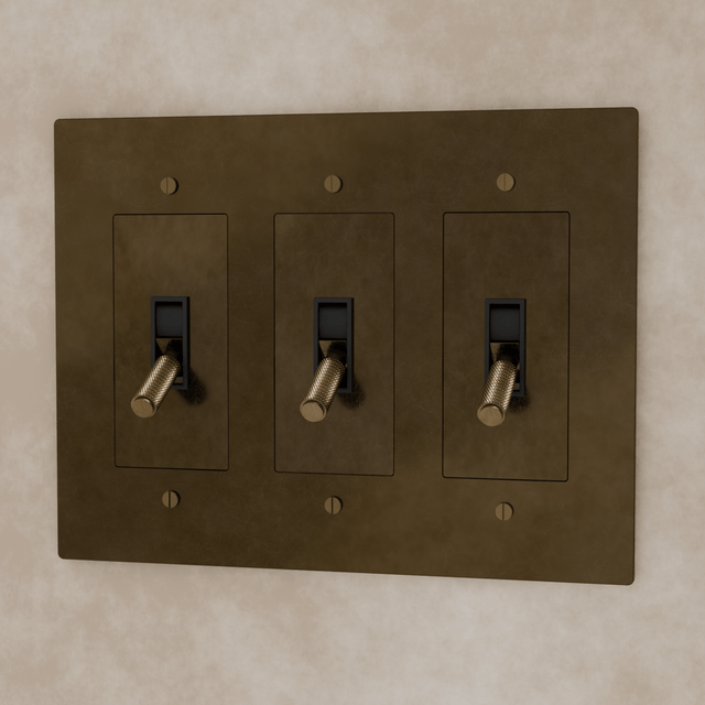 The Brass Toggle Switch (1 to 5 Gang) - Residence Supply