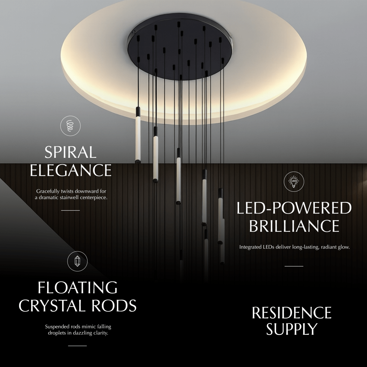 Tinara Staircase Chandelier - Residence Supply