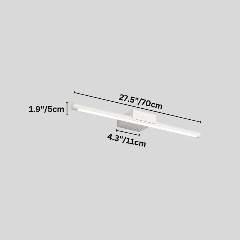 "Dimensions of the Tovian wall lamp, showing length, width, and height measurements."