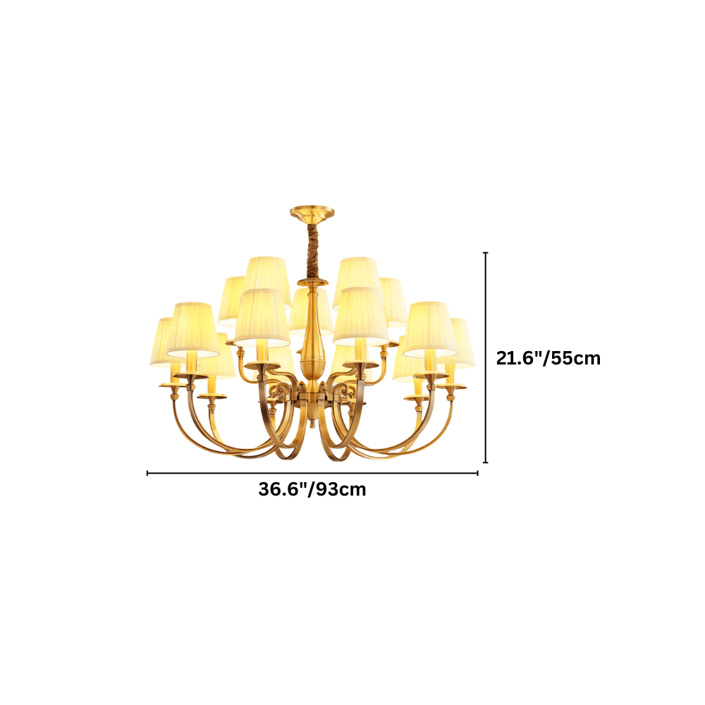 Uloma Chandelier – Elegant Lighting For Luxe Interiors 15-light model with 36.6'' width and 21.6'' height for grand interiors.
