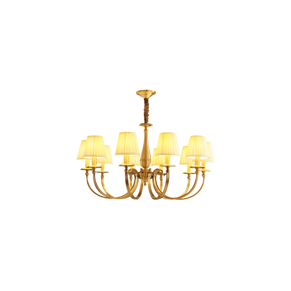 Uloma Chandelier – Elegant Lighting For Luxe Interiors in a 10-light version for grand, ambient lighting in spacious interiors.
