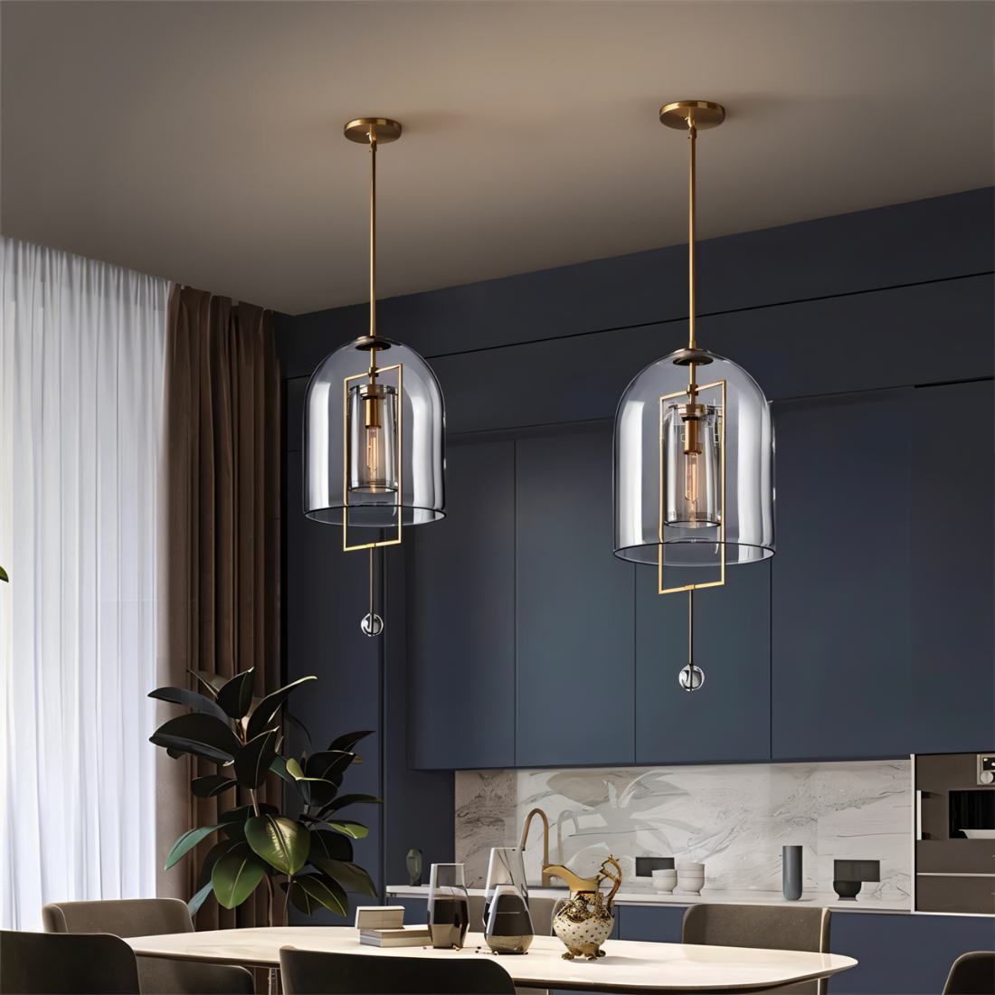 Vintage Glass Lantern Pendant Lights