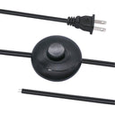 Black plug with a step switch add-on on a plain white background, designed for customizable product use.