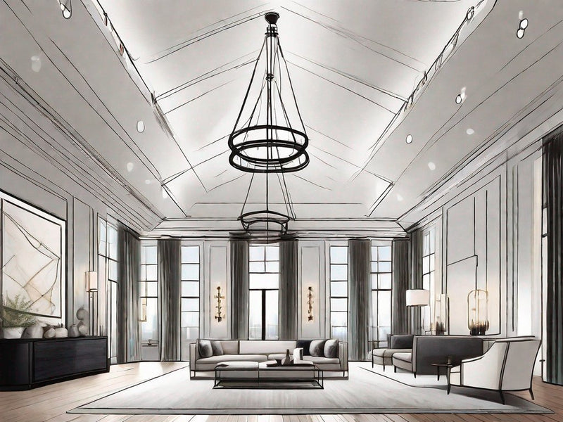 Pendant lights for high deals vaulted ceilings