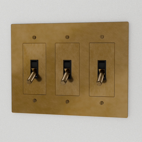The Brass 4-Way Toggle Switch (1 to 5 Gang)