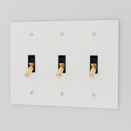 The Brass 4-Way Toggle Switch (1 to 5 Gang)