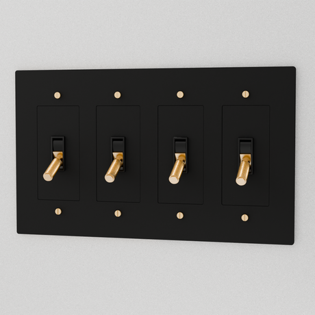 The Brass 4-Way Toggle Switch (1 to 5 Gang)