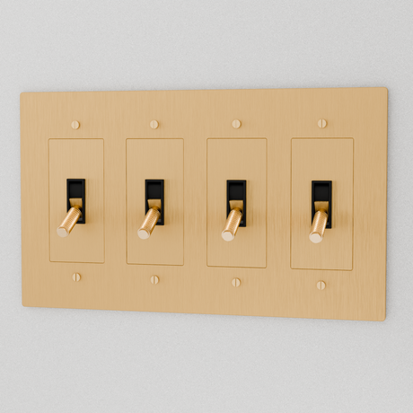 The Brass 4-Way Toggle Switch (1 to 5 Gang)
