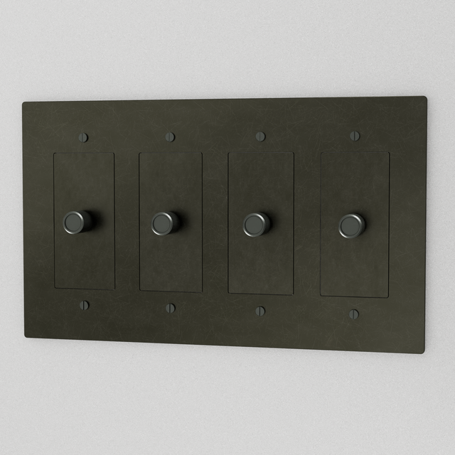 The Brass 3-Way Rotary Dimmer Switch (1 to 5 Gang)