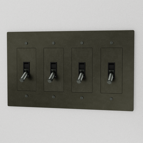 The Brass 4-Way Toggle Switch (1 to 5 Gang)