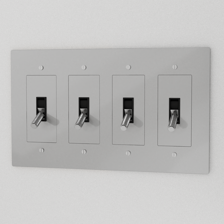 The Brass 4-Way Toggle Switch (1 to 5 Gang)