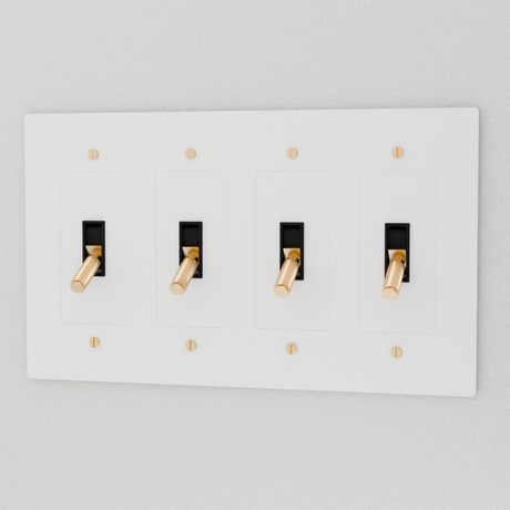 The Brass 4-Way Toggle Switch (1 to 5 Gang)