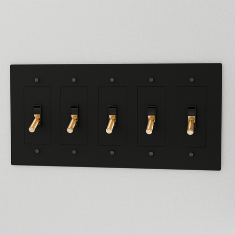 The Brass 4-Way Toggle Switch (1 to 5 Gang)