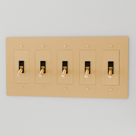 The Brass 4-Way Toggle Switch (1 to 5 Gang)