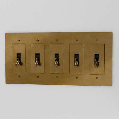 The Brass 4-Way Toggle Switch (1 to 5 Gang)