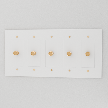 The Brass 3-Way Rotary Dimmer Switch (1 to 5 Gang)