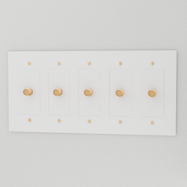 The Brass 3-Way Rotary Dimmer Switch (1 to 5 Gang)
