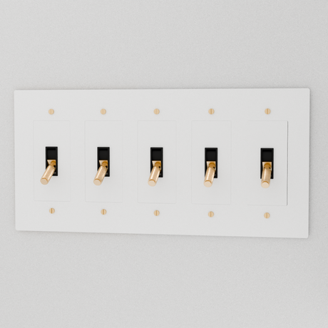 The Brass 4-Way Toggle Switch (1 to 5 Gang)